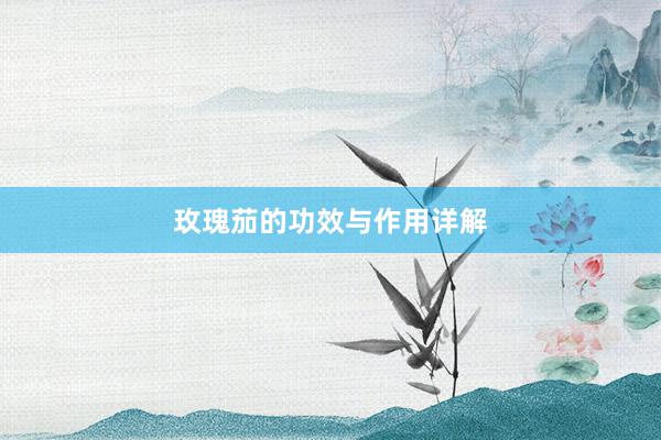 玫瑰茄的功效与作用详解